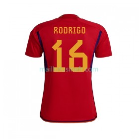 Maillot de Foot Espagne RODRIGO 16 Domicile Coupe du monde 2022